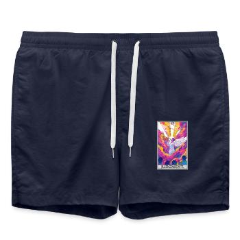 Tarotkarten Tarotkarte 20 Judgment Gericht - Badeshorts - French Navy - Vorne - AI Model Male 185 light (185cm)