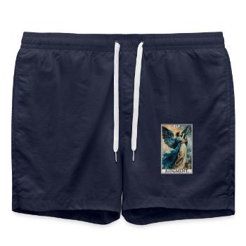 Tarotkarten Tarotkarte 20 Judgment Gericht - Badeshorts - French Navy - Vorne - AI Model Male 185 light (185cm)