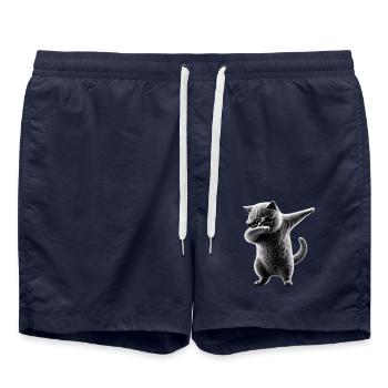 Dabbing British Shorthair Cat Dab Pets - Swim Trunks - french navy - Front - AI Model Male 185 light (185cm)