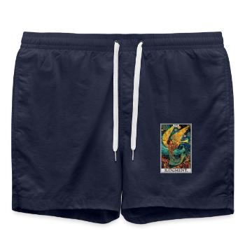 Tarotkarten Tarotkarte 20 Judgment Gericht - Badeshorts - French Navy - Vorne - AI Model Male 185 light (185cm)