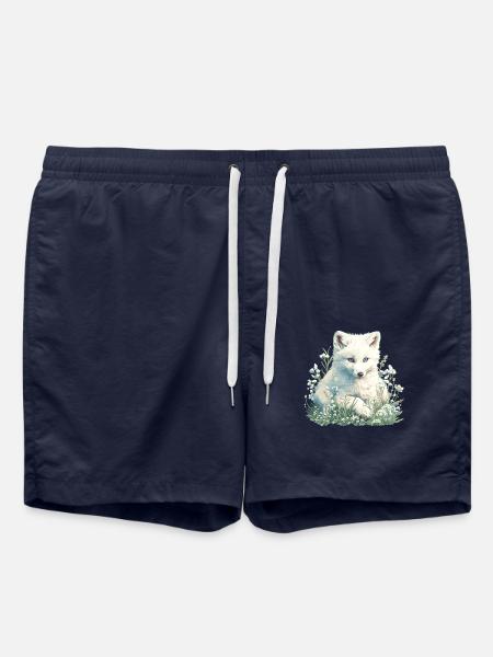 Arctic Fox Polarfüchse Polarfuchs - Swim Trunks - french navy