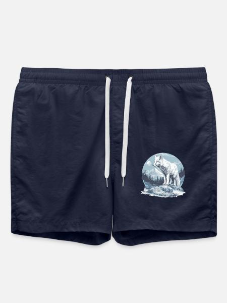 Arctic Fox Polarfüchse Polarfuchs - Swim Trunks - french navy