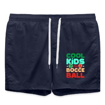 Children cool kids play Bocce Ball - Badeshorts - French Navy - Vorne - AI Model Male 185 light (185cm)