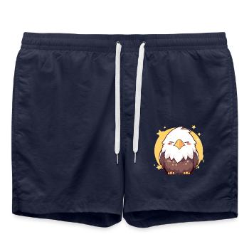 Bald Eagle Weißkopfseeadler - Swim Trunks - french navy - Front - AI Model Male 185 light (185cm)