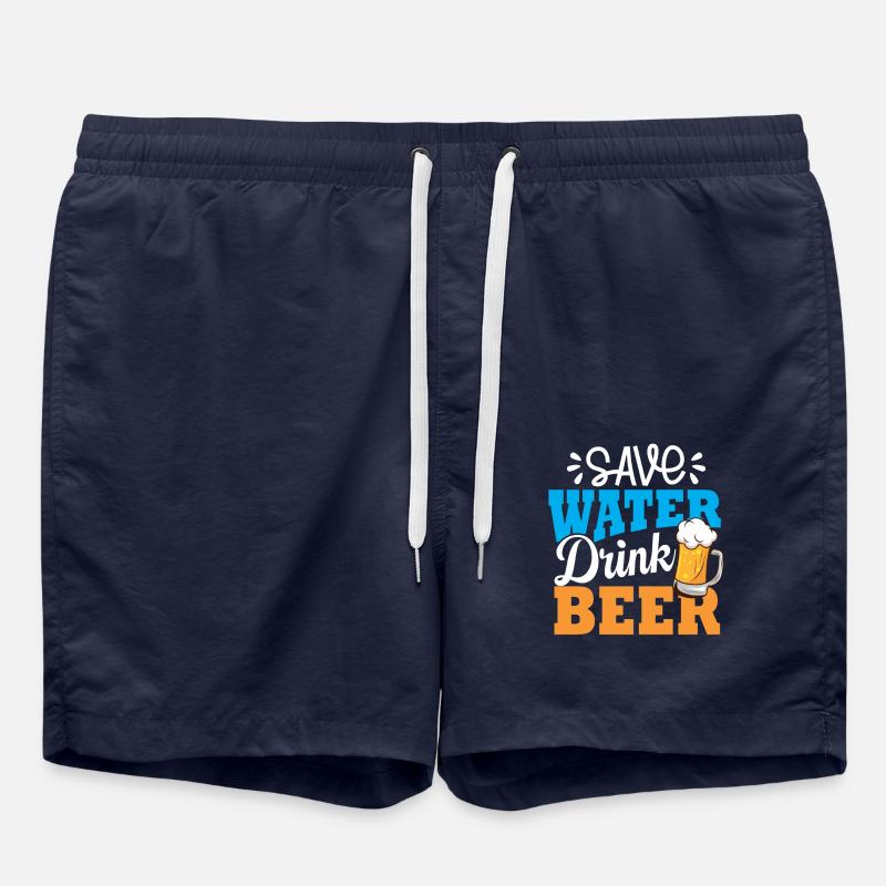 Save Water Drink Beer - Swim Trunks - french navy