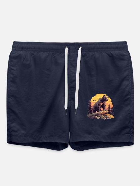 Bear Bären Bär - Badeshorts - French Navy