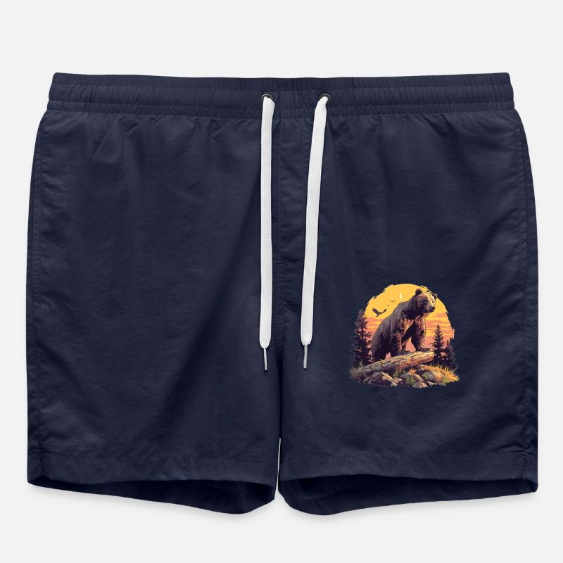 Bear Bären Bär - Swim Trunks - french navy