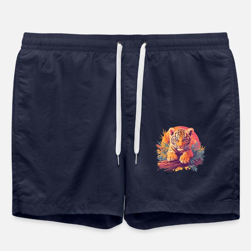 Tigre du Bengale Roi Tigre - Short de bain - bleu marine