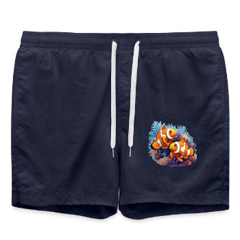 Clownfish Clownfische Clownfisch - Badeshorts - French Navy - Vorne - AI Model Male 185 light (185cm)