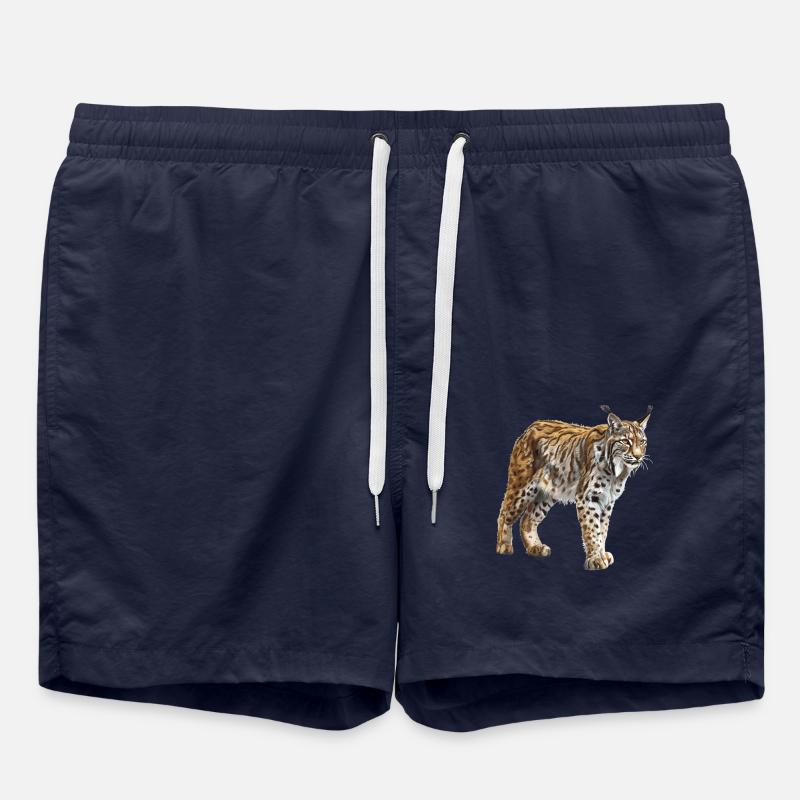 Lynx Luchse Luchs - Short de bain - bleu marine