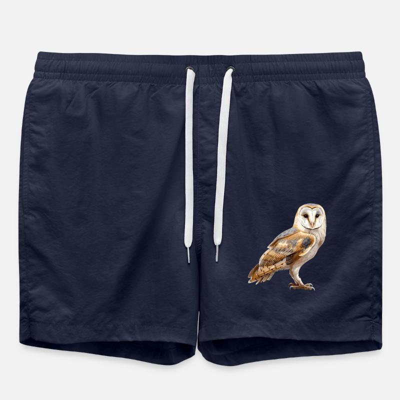 Barn Owl Schleiereulen Schleiereule - Swim Trunks - french navy