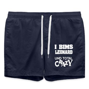 Vorname Leonard - Badeshorts - French Navy - Vorne - AI Model Male 185 light (185cm)