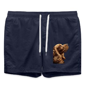 Cocker Spaniel - Swim Trunks - french navy - Front - AI Model Male 185 light (185cm)