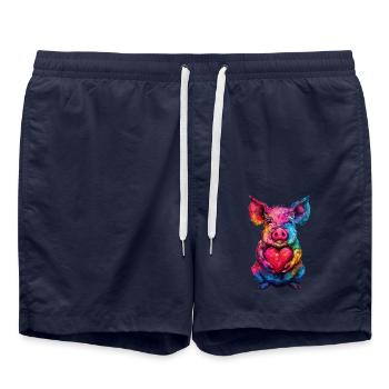 Cochon - Short de bain - bleu marine - Devant - AI Model Male 185 light (185cm)