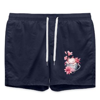 Axolotl - Short de bain - bleu marine - Devant - AI Model Male 185 light (185cm)