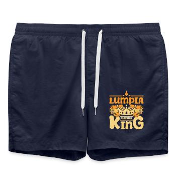 Lumpia making king - Swim Trunks - french navy - Front - AI Model Male 185 light (185cm)