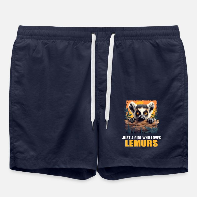 Lemuren Lemurs Lemur - Swim Trunks - french navy