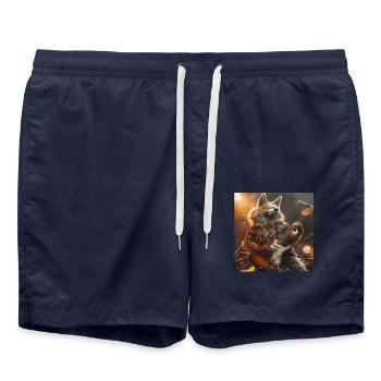 Wolf - Swim Trunks - french navy - Front - AI Model Male 185 light (185cm)