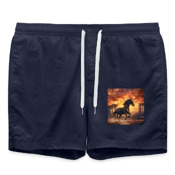 Pferd - Badeshorts - French Navy - Vorne - AI Model Male 185 light (185cm)