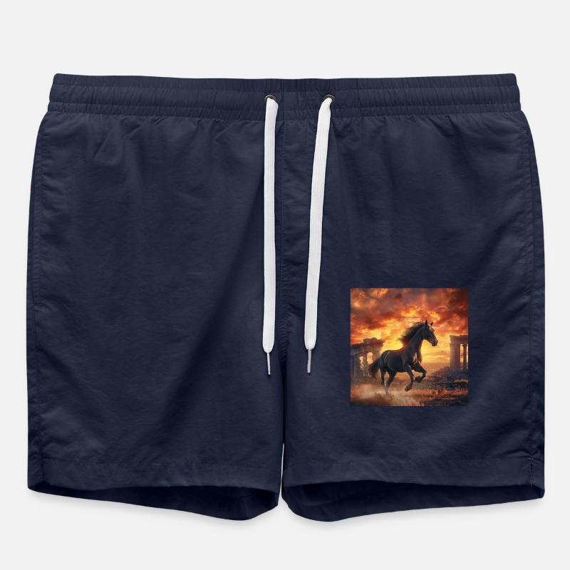 Horse - Swim Trunks - french navy