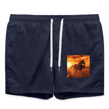Pferd - Badeshorts - French Navy - Vorne - AI Model Male 185 light (185cm)