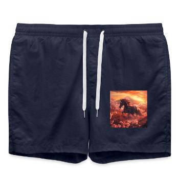 Pferd - Badeshorts - French Navy - Vorne - AI Model Male 185 light (185cm)