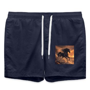 Pferd - Badeshorts - French Navy - Vorne - AI Model Male 185 light (185cm)