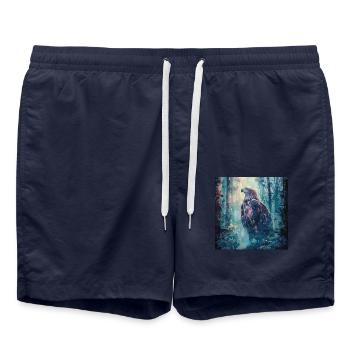 Aigle - Short de bain - bleu marine - Devant - AI Model Male 185 light (185cm)