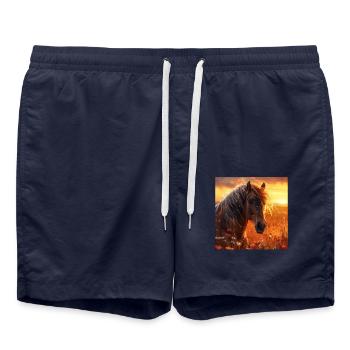 Pferd - Badeshorts - French Navy - Vorne - AI Model Male 185 light (185cm)