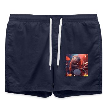 Capybara - Swim Trunks - french navy - Front - AI Model Male 185 light (185cm)