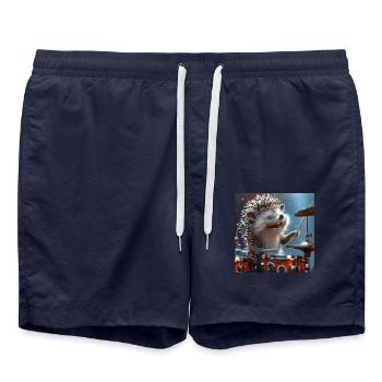 Hedgehog - Swim Trunks - french navy - Front - AI Model Male 185 light (185cm)