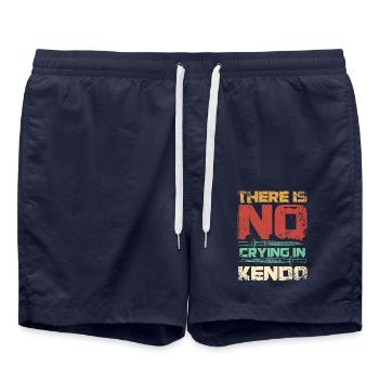 There is no crying in Kendo - Badeshorts - French Navy - Vorne - AI Model Male 185 light (185cm)