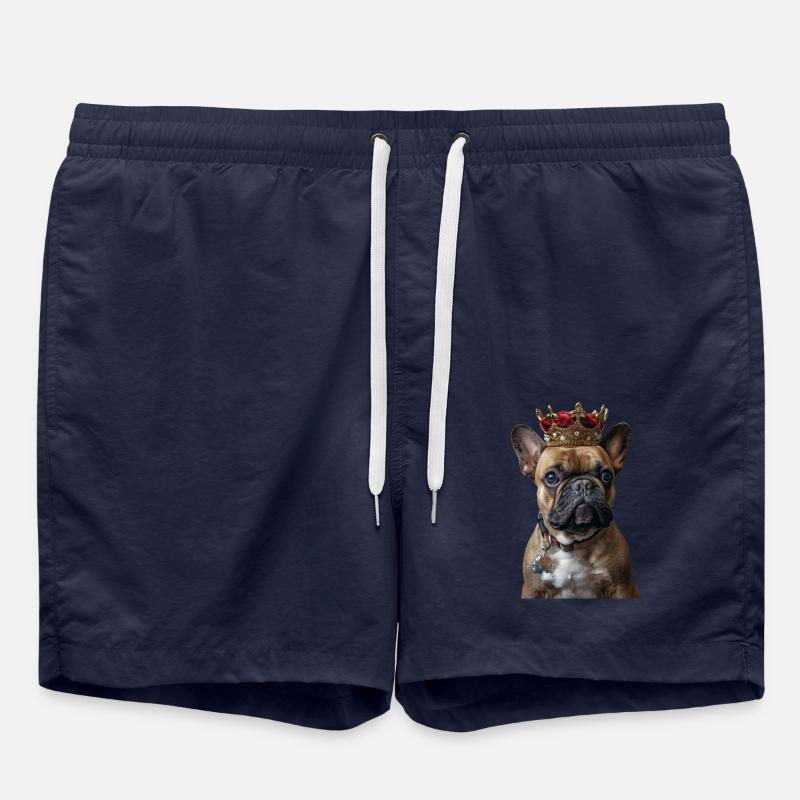 French Bulldog - Swim Trunks - french navy