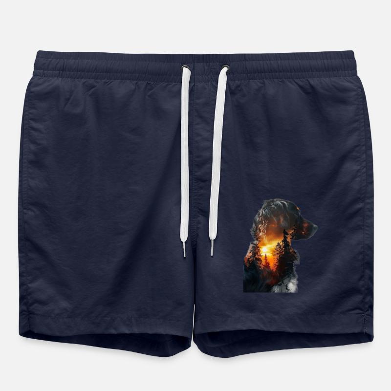 Berner Sennenhund - Badeshorts - French Navy