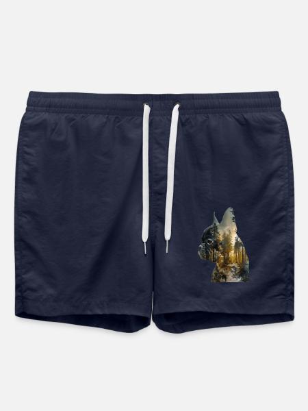 Fransk bulldog - Badeshorts - navy