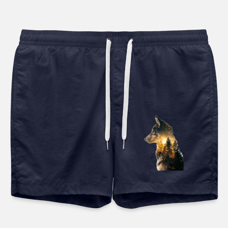 Shiba Inu - Short de bain - bleu marine