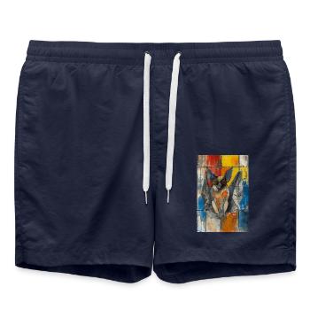 Schläger - Badeshorts - French Navy - Vorne - AI Model Male 185 light (185cm)