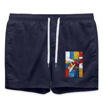 Abeille - Short de bain - bleu marine - Devant - AI Model Male 185 light (185cm)
