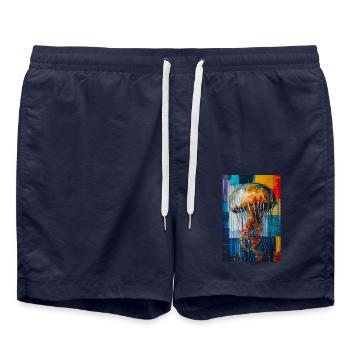 Méduse - Short de bain - bleu marine - Devant - AI Model Male 185 light (185cm)
