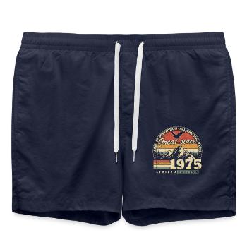 Grand depuis 1975 Vintage Vintage Anniversaire - Short de bain - bleu marine - Devant - AI Model Male 185 light (185cm)