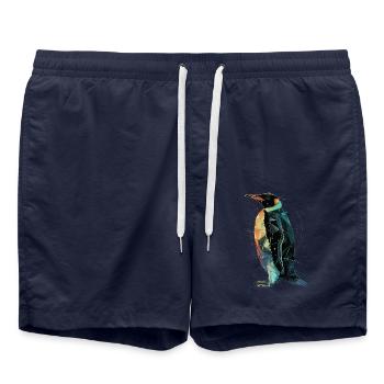 Penguin - Swim Trunks - french navy - Front - AI Model Male 185 light (185cm)