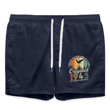 Original 1945 Vintage Vintage Birthday Gift - Swim Trunks - french navy - Front - AI Model Male 185 light (185cm)