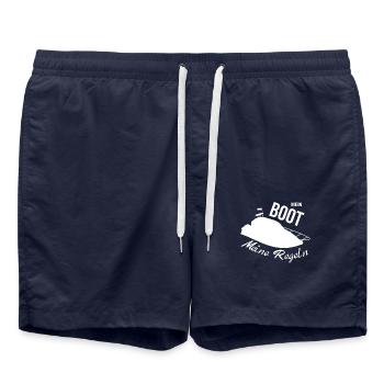 Mein Boot meine Regeln Motorboot - Badeshorts - French Navy - Vorne - AI Model Male 185 light (185cm)
