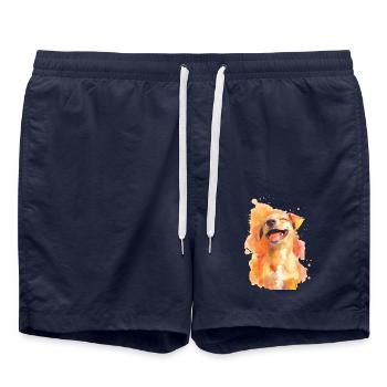 Dog - Swim Trunks - french navy - Front - AI Model Male 185 light (185cm)
