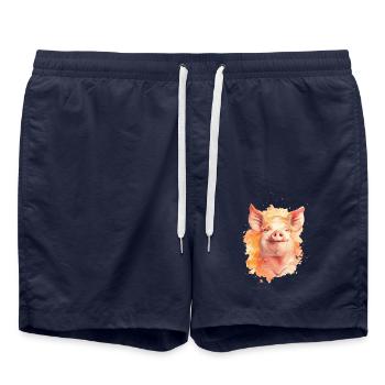 Pig - Swim Trunks - french navy - Front - AI Model Male 185 light (185cm)