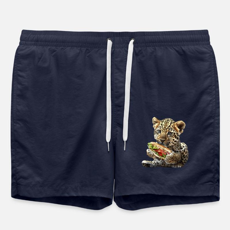 Leopard - Swim Trunks - french navy