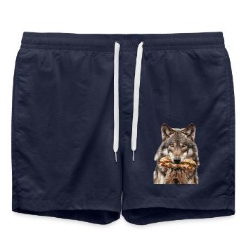 Wolf - Swim Trunks - french navy - Front - AI Model Male 185 light (185cm)