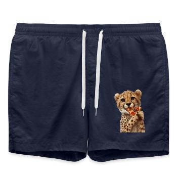 Cheetah - Swim Trunks - french navy - Front - AI Model Male 185 light (185cm)
