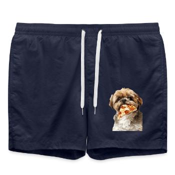 Shih Tzu - Swim Trunks - french navy - Front - AI Model Male 185 light (185cm)