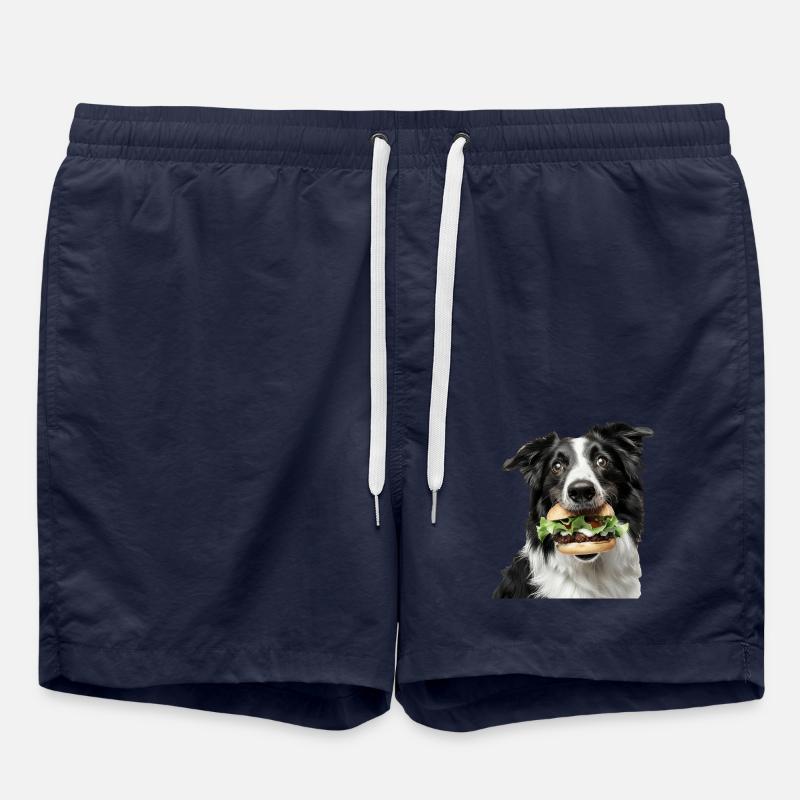 Border Collie - Short de bain - bleu marine